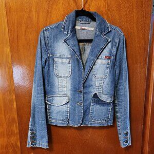 Women's Small Only Jeans Blue 2 Button Demin Jacket